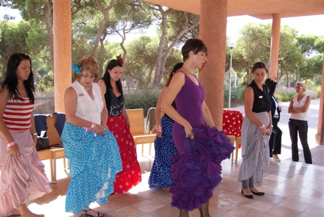  Flamenco dancing 